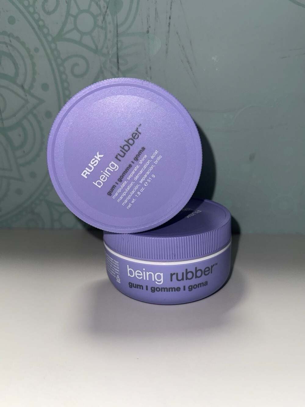 RUSK Being Rubber Gum Styling Texture Manipulator 1.8 oz 2 pack